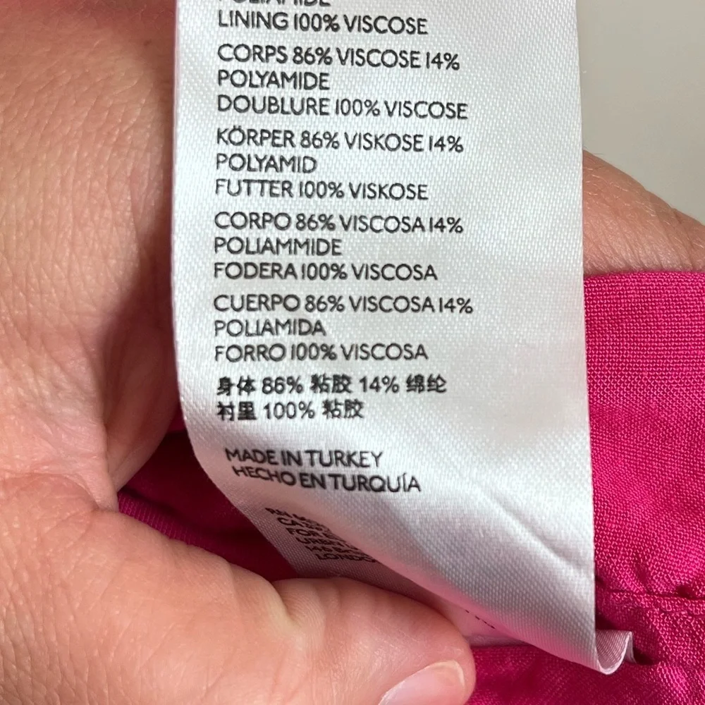 Anthropologie Maeve Marlene Tiered Dress Hot Pink - Picture 11 of 11